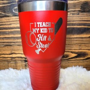 Baseball mom tumbler